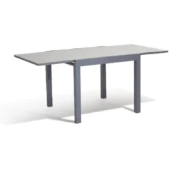 Table extensible Oslow gris ardoise 4 à 8 personnes