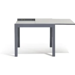 Table extensible Oslow gris ardoise 4 à 8 personnes
