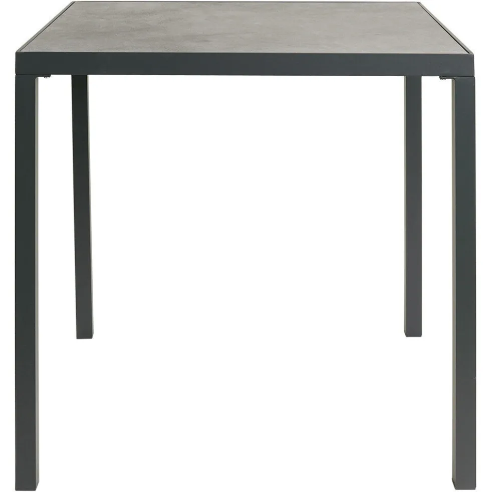 Table haute de jardin Oslow effet marbre 90x90xH94,5 cm