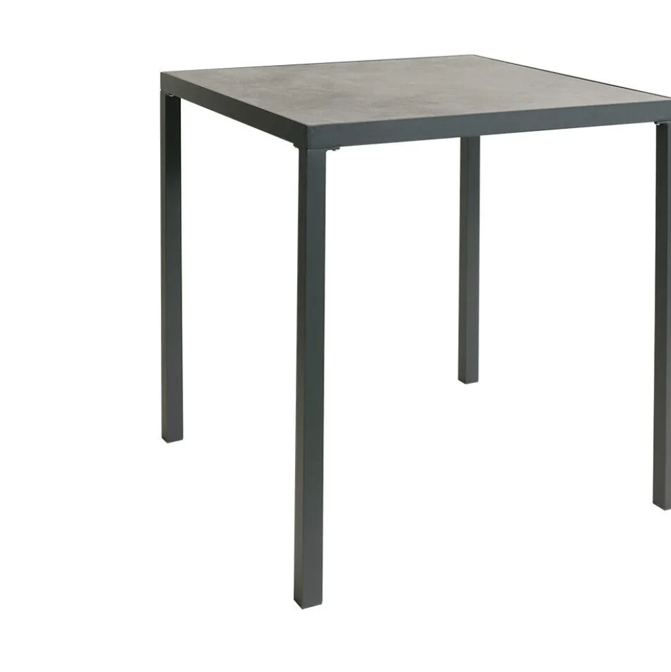 Table haute de jardin Oslow effet marbre 90x90xH94,5 cm