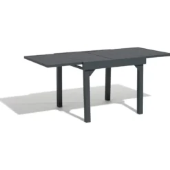 Table à lattes Glasgow extensible gris ardoise 4/8 personnes