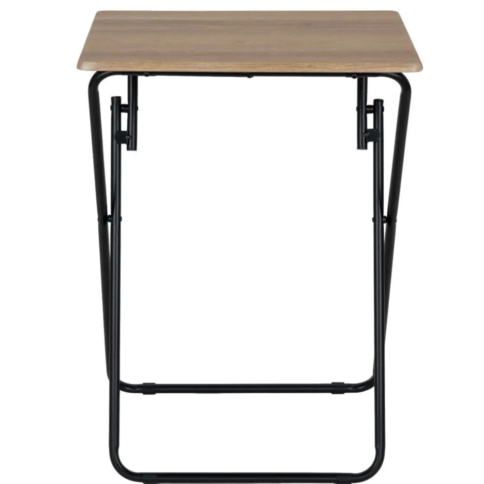 Table pliante métal et bois Practical 48x38xH66cm