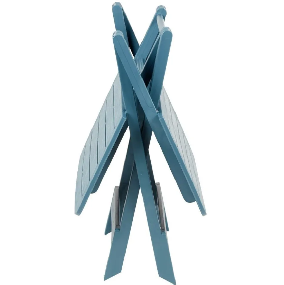 Table pliante Relax plastique bleu 72x70xH79cm