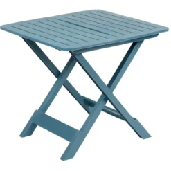 Table pliante Relax plastique bleu 72x70xH79cm