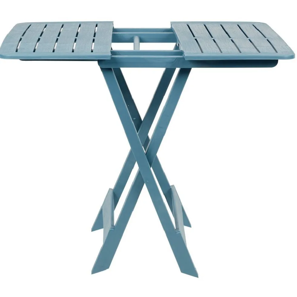 Table pliante Relax plastique bleu 72x70xH79cm