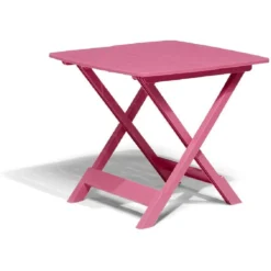 Table pliante Relax plastique rose 79x72xH70cm