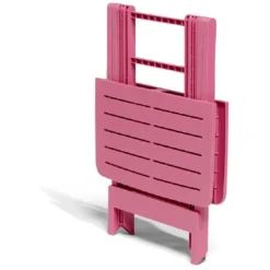 Table pliante Relax plastique rose 79x72xH70cm