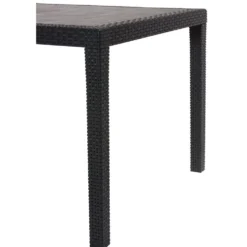 Table rectangulaire résine 10 personnes gris