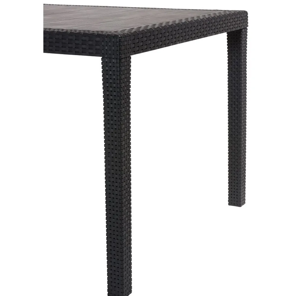 Table rectangulaire résine 10 personnes gris