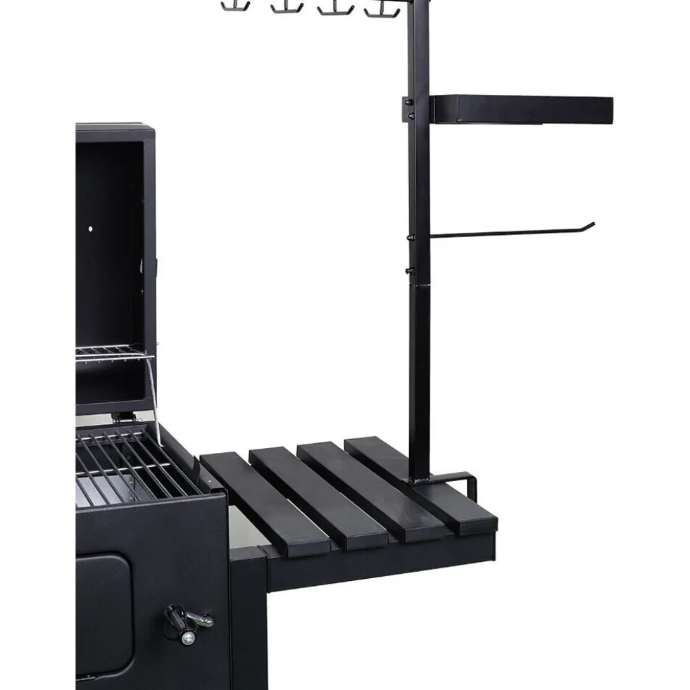 Tablette adaptable barbecue métal noir