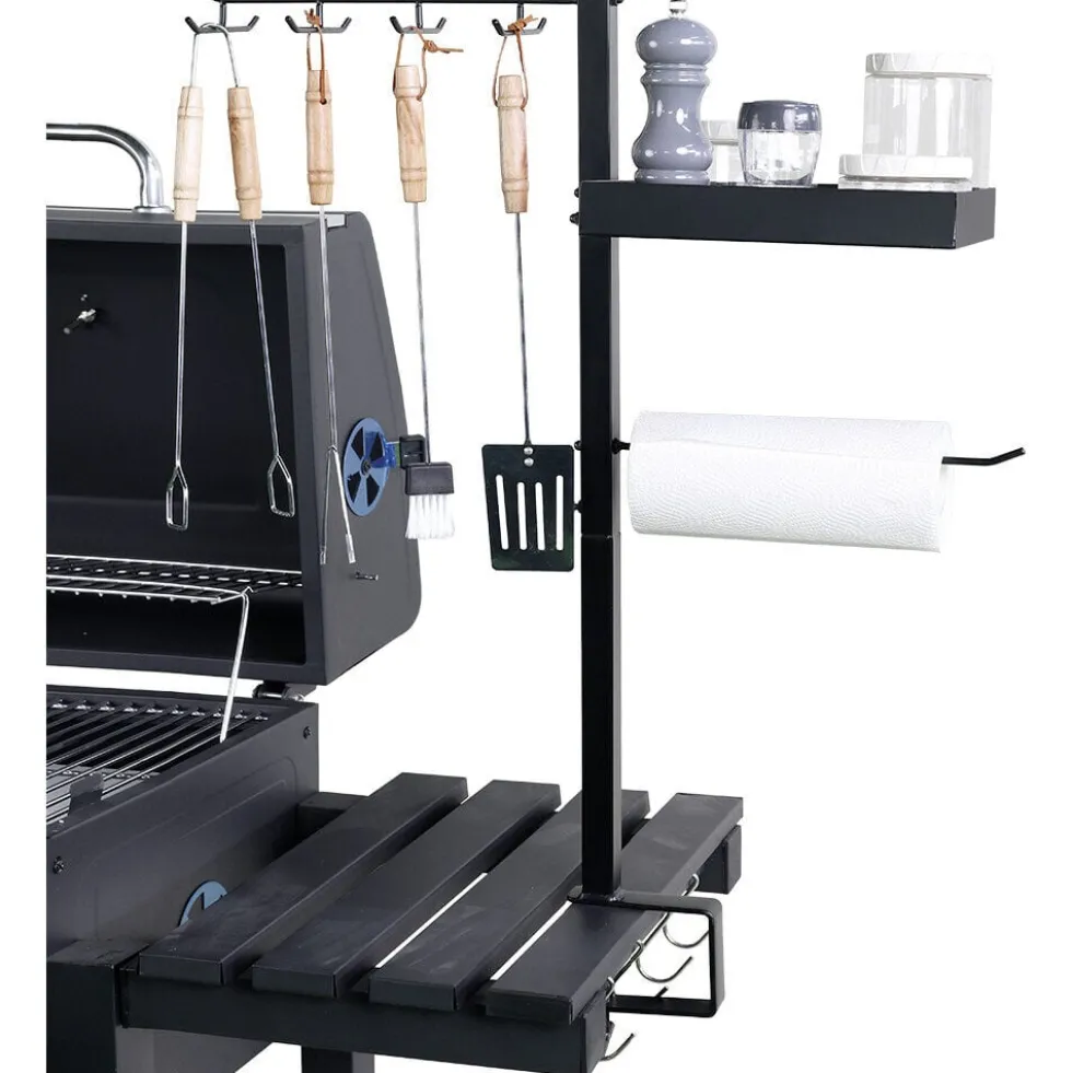 Tablette adaptable barbecue métal noir