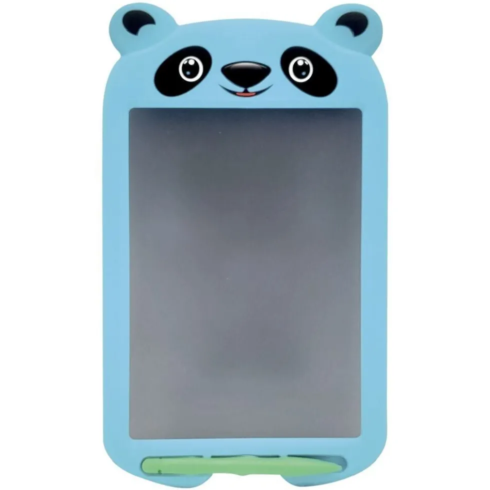 Tablette d'écriture enfant écran LCD forme ours H20cm blanc ou bleu