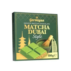 Tablette de chocolat blanc matcha Dubaï 100g