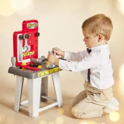Établi bricolage enfant avec 19 accessoires