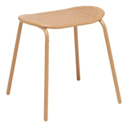 Tabouret acier perforé Faro orange 45x28xH45cm