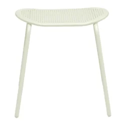 Tabouret acier perforé Faro vert sauge 45x28xH45cm