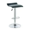 Tabouret de bar Majestik rotatif Noir H63à83.5cm