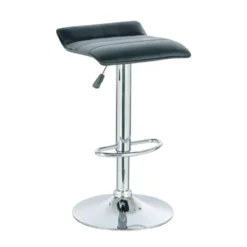 Tabouret de bar Majestik rotatif Noir H63à83.5cm
