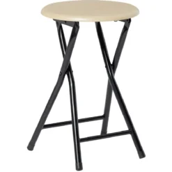 Tabouret pliant Aiden Marron L.30 x P.35 x H.45 cm