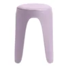 Tabouret rond Spiro pieds fins plastique violet Ø33xH46cm