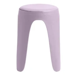 Tabouret rond Spiro pieds fins plastique violet Ø33xH46cm