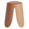 Tabouret rond Spiro pieds larges plastique terracotta Ø33xH46cm