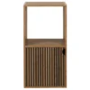 Étagère Adam 2 cases dont 1 porte bois marron 30x29,5xH60,5cm