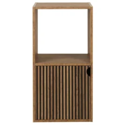 Étagère Adam 2 cases dont 1 porte bois marron 30x29,5xH60,5cm
