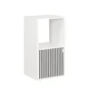 Étagère Adam 2 cases dont 1 porte bois blanc 30x29,5xH60,5cm