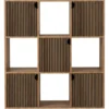 Étagère Adam 9 cases 5 portes en bois brun L90xP29,5xH90cm