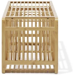 Étagère 3 cases Macao bambou naturel - L.33xP.33xH.96cm