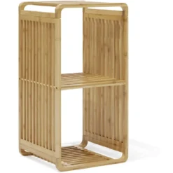 Étagère 2 cases Macao bambou naturel - L33xH.64,5xP.33 cm