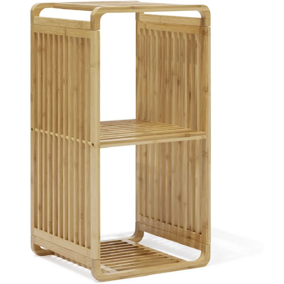 Étagère 2 cases Macao bambou naturel - L33xH.64,5xP.33 cm