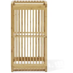 Étagère 2 cases Macao bambou naturel - L33xH.64,5xP.33 cm