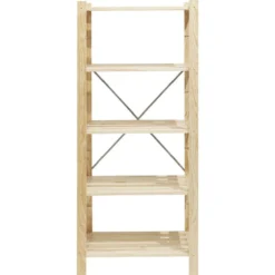 Étagère charge lourde en pin 5 niveaux 75x50xH170 cm