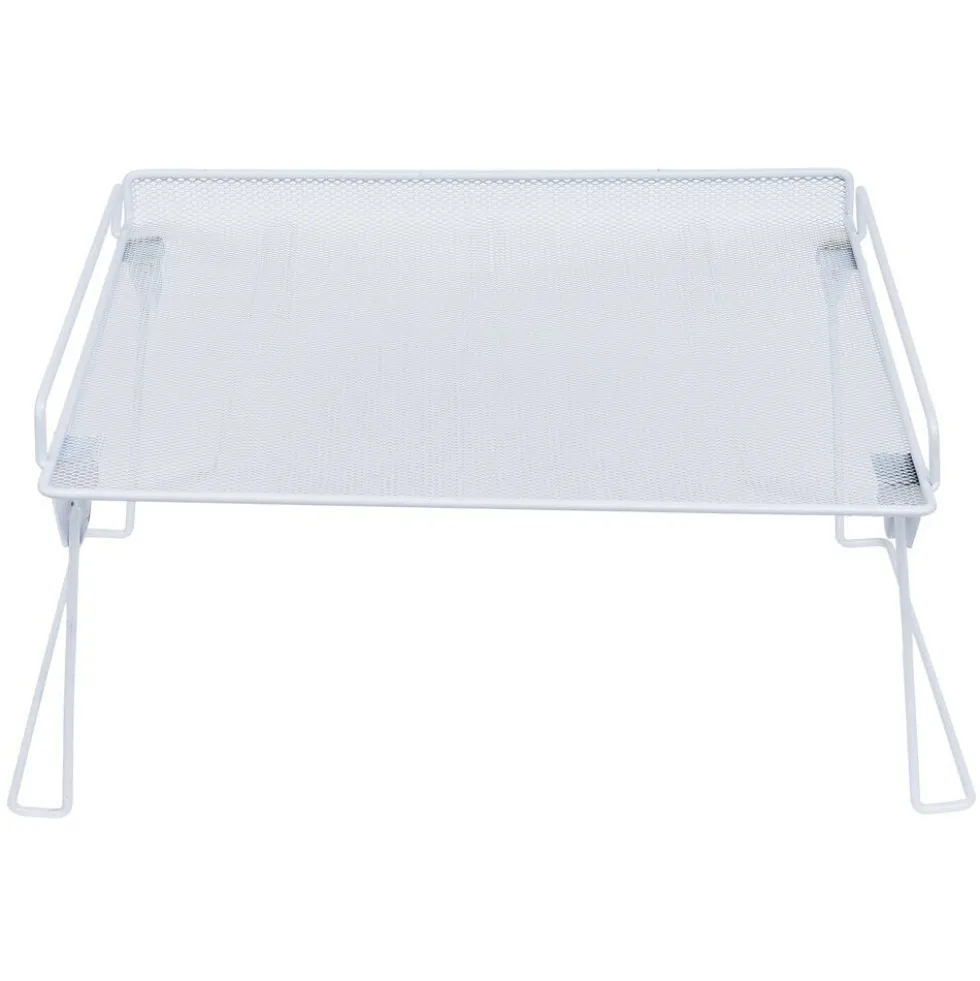Étagère de rangement superposable blanche