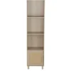 Étagère en bois 4 cases 1 porte Kanna 40x30xH160cm