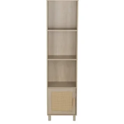Étagère en bois 4 cases 1 porte Kanna 40x30xH160cm
