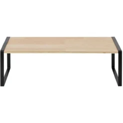 Étagère en bois et métal noir 50x15xH18cm