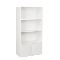 Étagère en bois 4 niveaux Adam blanc 59xP29,5xH120cm