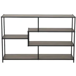 Étagère en bois 5 niveaux Luffi effet stratifié 116x30xH76cm