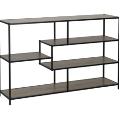 Étagère en bois 5 niveaux Luffi effet stratifié 116x30xH76cm