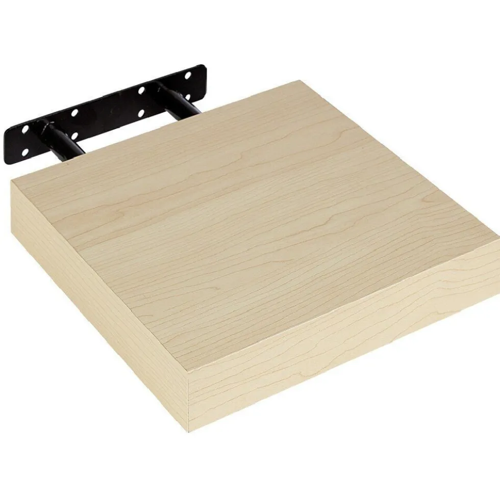 Étagère murale carrée bois beige