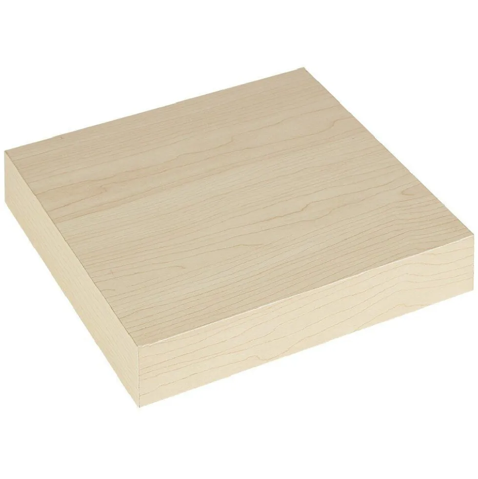 Étagère murale carrée bois beige