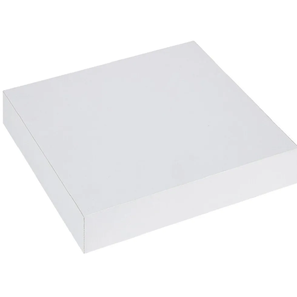 Étagère murale carrée bois blanc