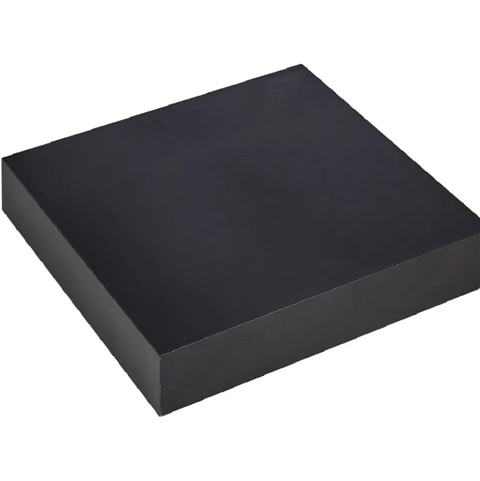 Étagère murale carrée bois noir