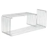 Étagère murale en métal gris argenté 50x16xH20cm