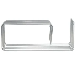 Étagère murale en métal gris argenté 50x16xH20cm