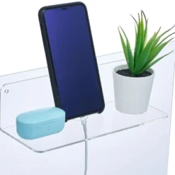 Étagère murale plastique transparent L.23 cm