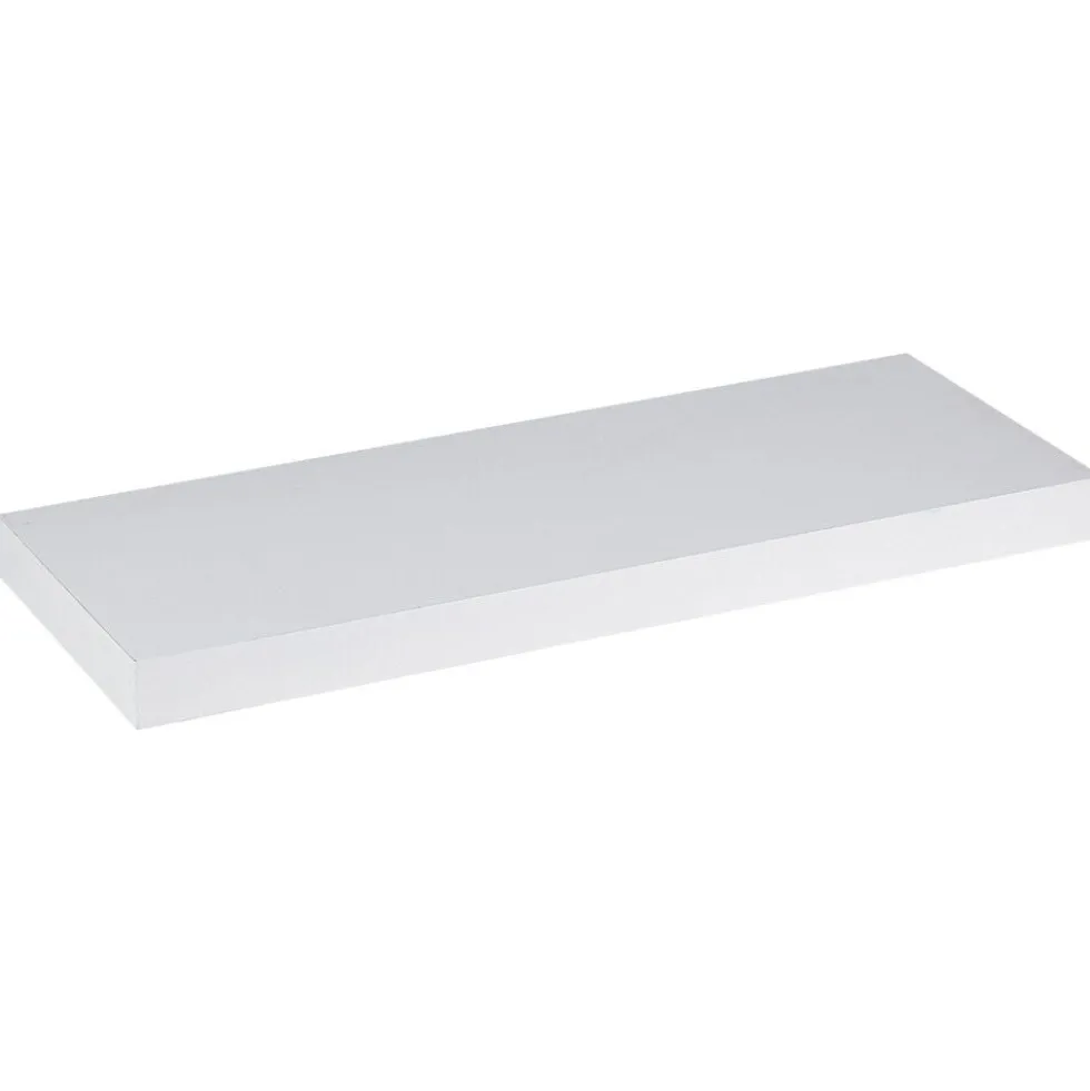 Étagère murale rectangulaire bois blanc